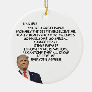 Ornamento De Cerâmica Trump Pap-pap Gift para Pap Pap Republicano