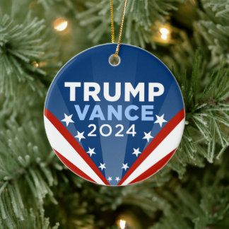 Ornamento De Cerâmica Trump Vance 2024