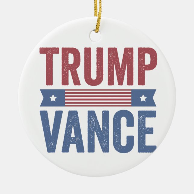 Ornamento De Cerâmica Trump Vance Republican American Election Gift (Frente)