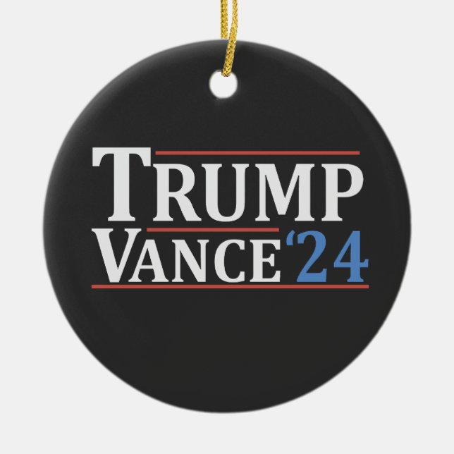 Ornamento De Cerâmica Trump Vice Presidente Vance American Election EUA (Frente)