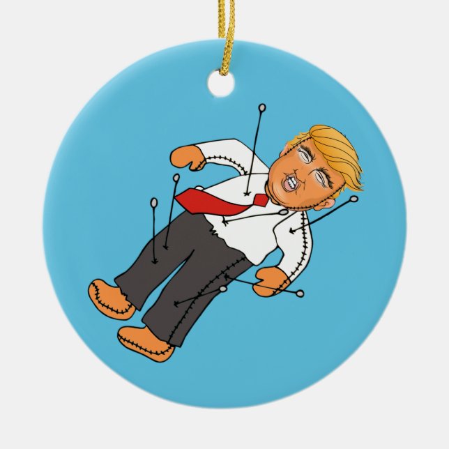 ORNAMENTO DE CERÂMICA TRUMP VOODOO DOLL (Frente)