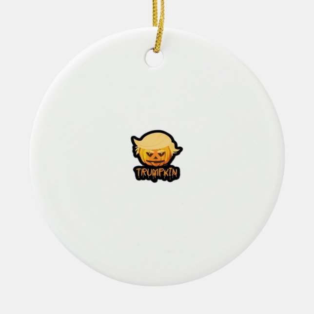 Ornamento De Cerâmica Trumpkin Clássico - Slogan do Costume Retroativo (Frente)