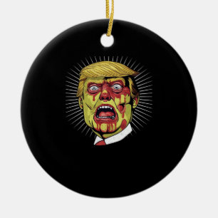 Ornamento De Cerâmica Trumpkin Retro Halloween
