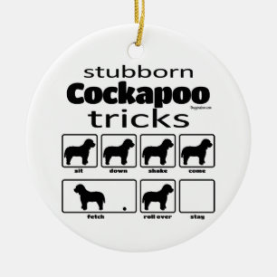 Ornamento De Cerâmica Truques de Cockapoo Teatrais