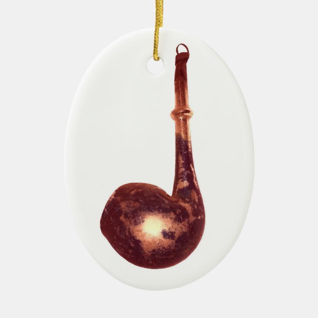 Ornamento De Cerâmica Tubulação de Papai Noel (Frente)