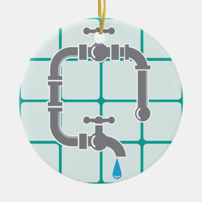 Ornamento De Cerâmica Tubulação do encanamento (Frente)