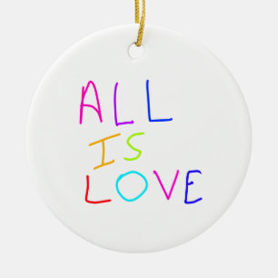 Ornamento De Cerâmica Tudo é amor, orgulho colorido do arco-íris LGBTQ g