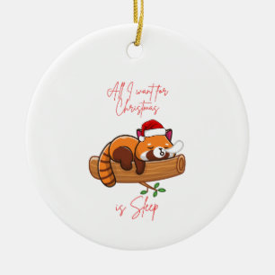 Ornamento De Cerâmica Tudo o que eu quero no Natal é dormir