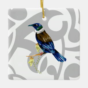 Ornamento De Cerâmica Tui NZ Bird