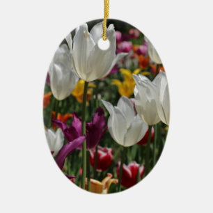 Ornamento De Cerâmica Tulipas