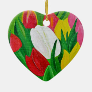 Ornamento De Cerâmica Tulipas 2a