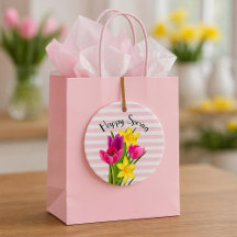 Tulipas cor-de-rosa primavera e Daffodils