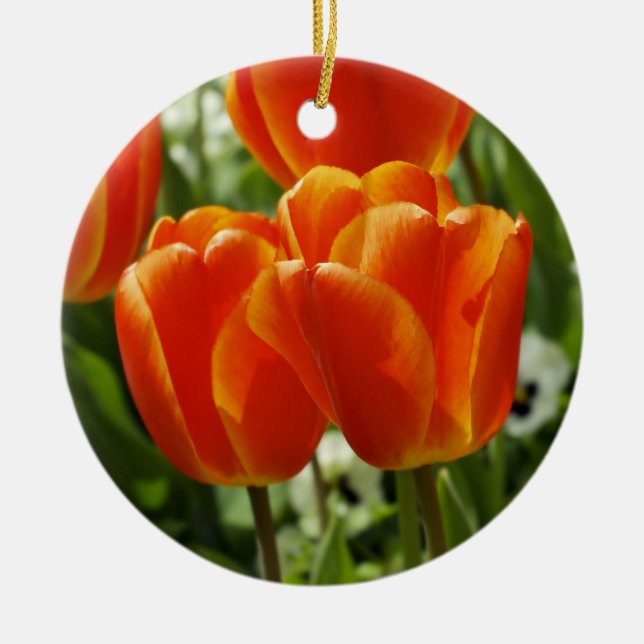 Ornamento De Cerâmica Tulips Ornament (Frente)