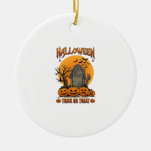 Ornamento De Cerâmica Túmulo de Halloween para Doces ou Travessuras Mãos