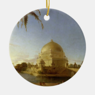 Ornamento De Cerâmica Túmulo de Sher Shah, Sasaram, Bihar, c.1790 (óle