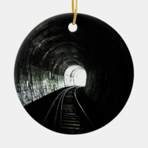 Ornamento De Cerâmica Túnel locomotivo