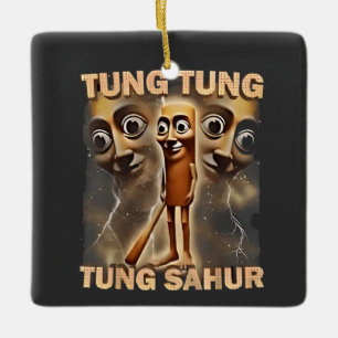 Ornamento De Cerâmica Tung tung sahur Brainrot Meme