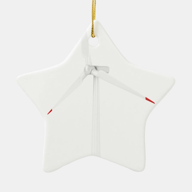 Ornamento De Cerâmica Turbina eólica moderna (Frente)