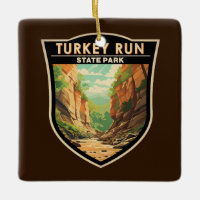Turkey Run State Park Indiana Viagem Art Vintage