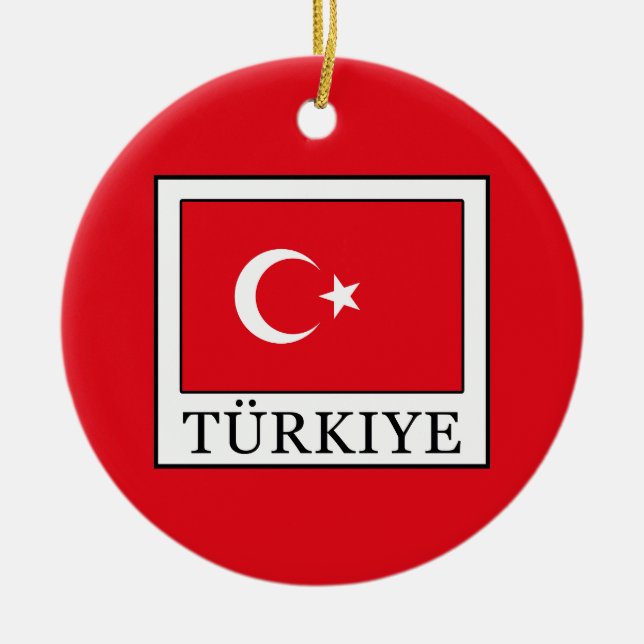 Ornamento De Cerâmica Türkiye (Frente)