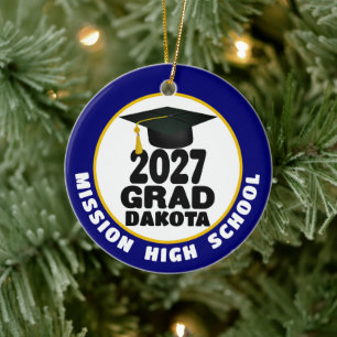 Ornamento De Cerâmica Turma Destacada de 2027 Foto Formatura