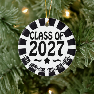Ornamento De Cerâmica Turma Estelar de 2027 Foto Graduação