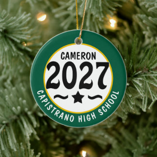 Ornamento De Cerâmica Turma Estelar de 2027 Foto Graduação