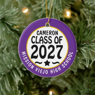 Ornamento De Cerâmica Turma Estelar de 2027 Foto Graduação