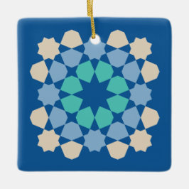 Ornamento De Cerâmica Turquoise Tranquility Tile
