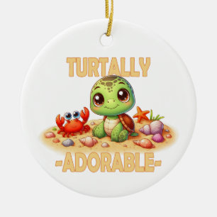 Ornamento De Cerâmica Turtally Adorável Brincadeira Bela Caricatura Turt