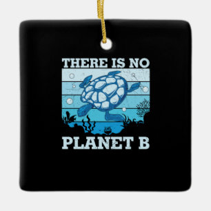Ornamento De Cerâmica Turtle Lover Não Existe Planeta B