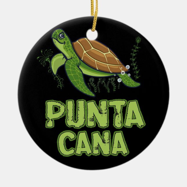 Ornamento De Cerâmica Turtle Punta Cana República Dominicana Souvenir (Frente)