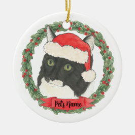 Ornamento De Cerâmica Tuxedo Ragamuffin Personalizado