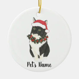 Ornamento De Cerâmica Tuxedo Ragamuffin Personalizado