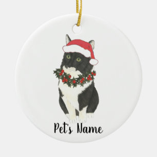 Ornamento De Cerâmica Tuxedo Ragamuffin Personalizado