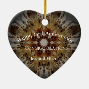 Ornamento De Cerâmica Twenty Third Wedding Anniversary, Topaz, Keepsake