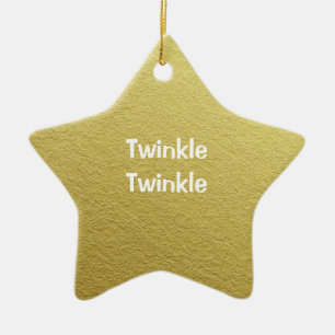 Ornamento De Cerâmica Twinkle Twinkle Pequena Estrela com Nome