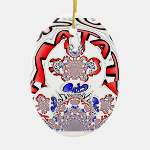 Ornamento De Cerâmica Twist Francês Hakuna Matata: Mistura Cultural Únic