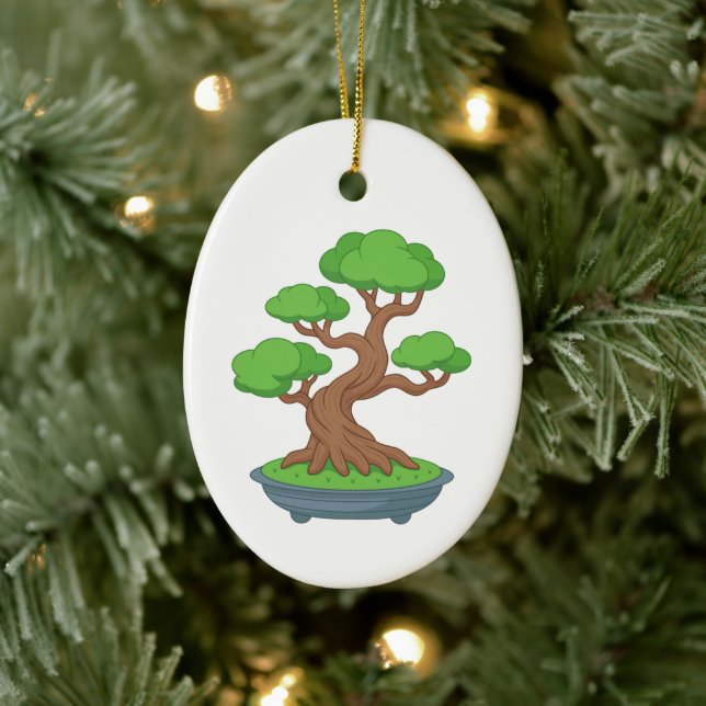 Ornamento De Cerâmica Twisted Japanese Bonsai Tree (Árvore)