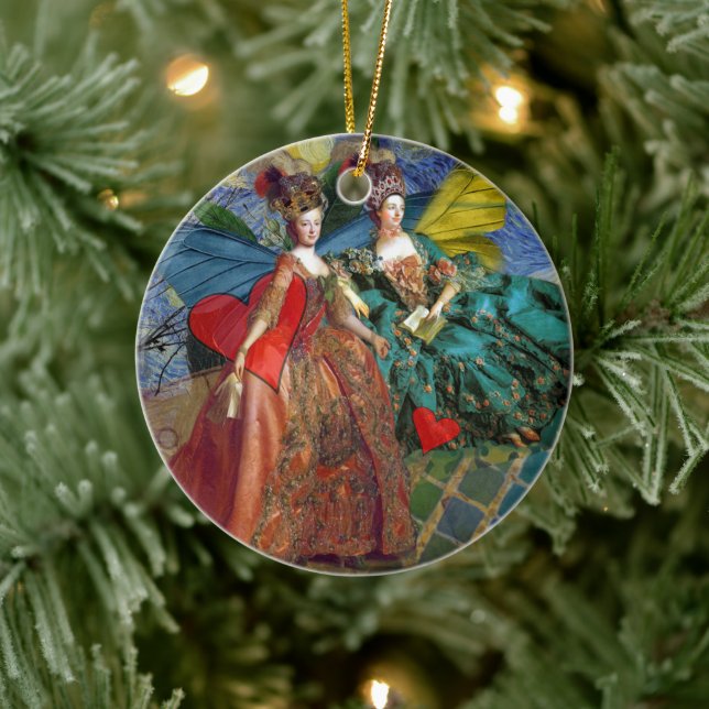 Ornamento De Cerâmica Two Women Classic Art (Árvore)