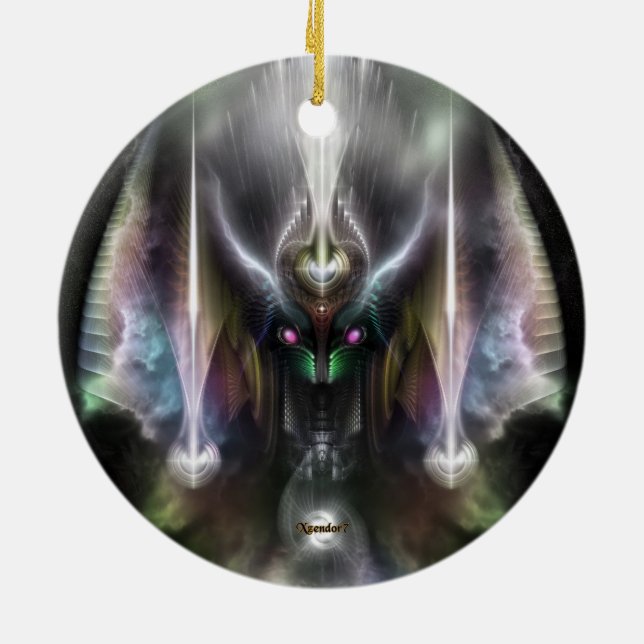 Ornamento De Cerâmica Tyrinan O Horikin Deus Da Guerra (Traseira)