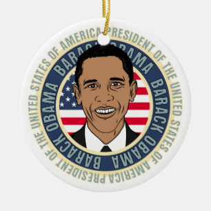 Ornamento De Cerâmica U.S. Presidente Barack Obama