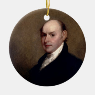 Ornamento De Cerâmica U.S. Presidente John Quincy Adams por Gilbert