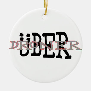 Ornamento De Cerâmica Uber Droner