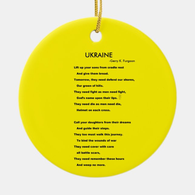 ORNAMENTO DE CERÂMICA UCRÂNIA (Frente)