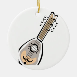 Ornamento De Cerâmica Ukelele, oito amarra, design gráfico da imagem