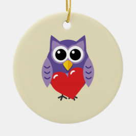 Ornamento De Cerâmica Um Amor Coruja