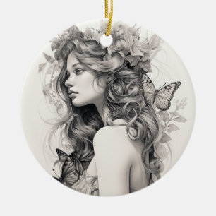 Ornamento De Cerâmica Um belo e incomum presente presente para sua espos