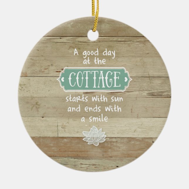 Ornamento De Cerâmica Um bom dia na casa de campo (Frente)