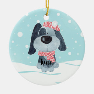 Ornamento De Cerâmica Um cachorrinho bonito, querida